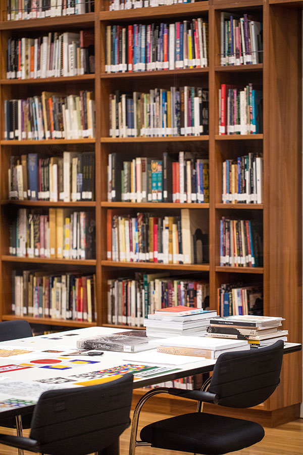 library bookshelves