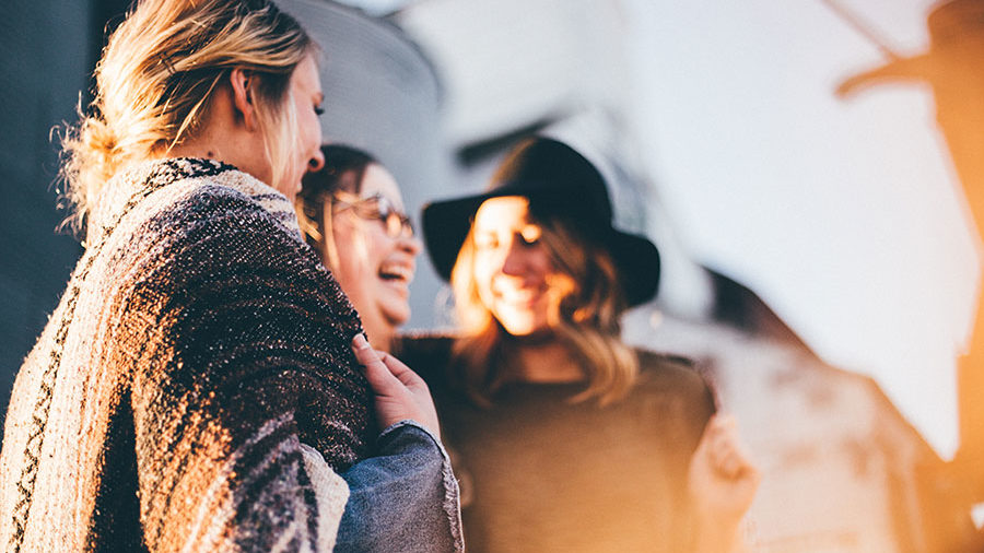 friends laughing together