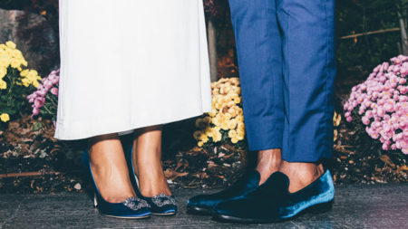 woman and man standing next to each other