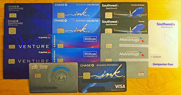 Collection of credit cards