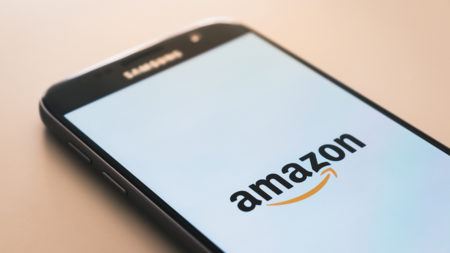 phone with Amazon logo